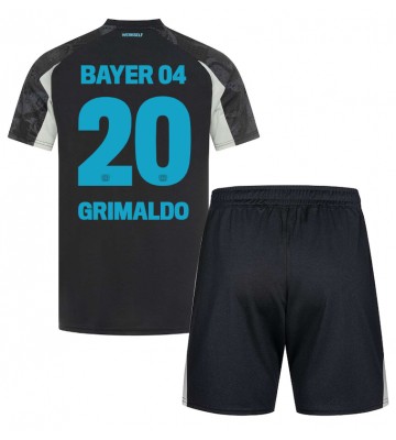 Bayer Leverkusen Alejandro Grimaldo #20 Tercera Equipación Niños 2024-25 Manga Corta (+ Pantalones cortos)